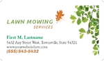 Lawn Mowing Service Business Card