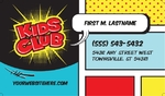 Kids Club Business Card