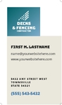 Decks & Fencing Business Card 