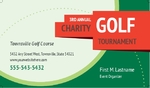 Golf Tournament Business Card