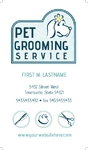 Pet Grooming Business Card