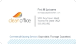 Janitorial & Office Cleaning - Business Card