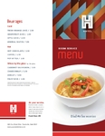 Hotel - Room Service Menu