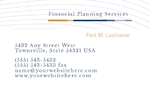 Financial Planning & Consulting - Business Card