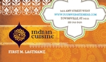 Indian Restaurant - Business Card