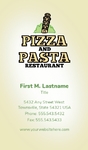 Italian Pasta Restaurant - Business Card