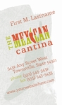 Mexican Restaurant - Business Card