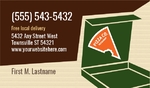 Pizzeria Pizza Restaurant - Business Card