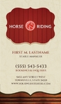 Horse Riding Stables & Camp - Business Card