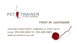 Pet Training & Dog Walking - Business Card