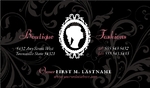 Formal Fashions & Jewelry Boutique - Business Card